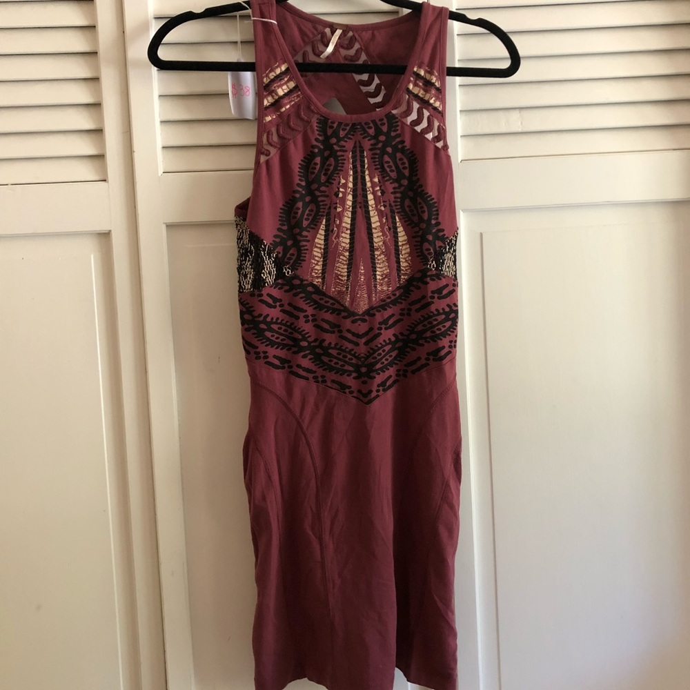 free people maroon dress